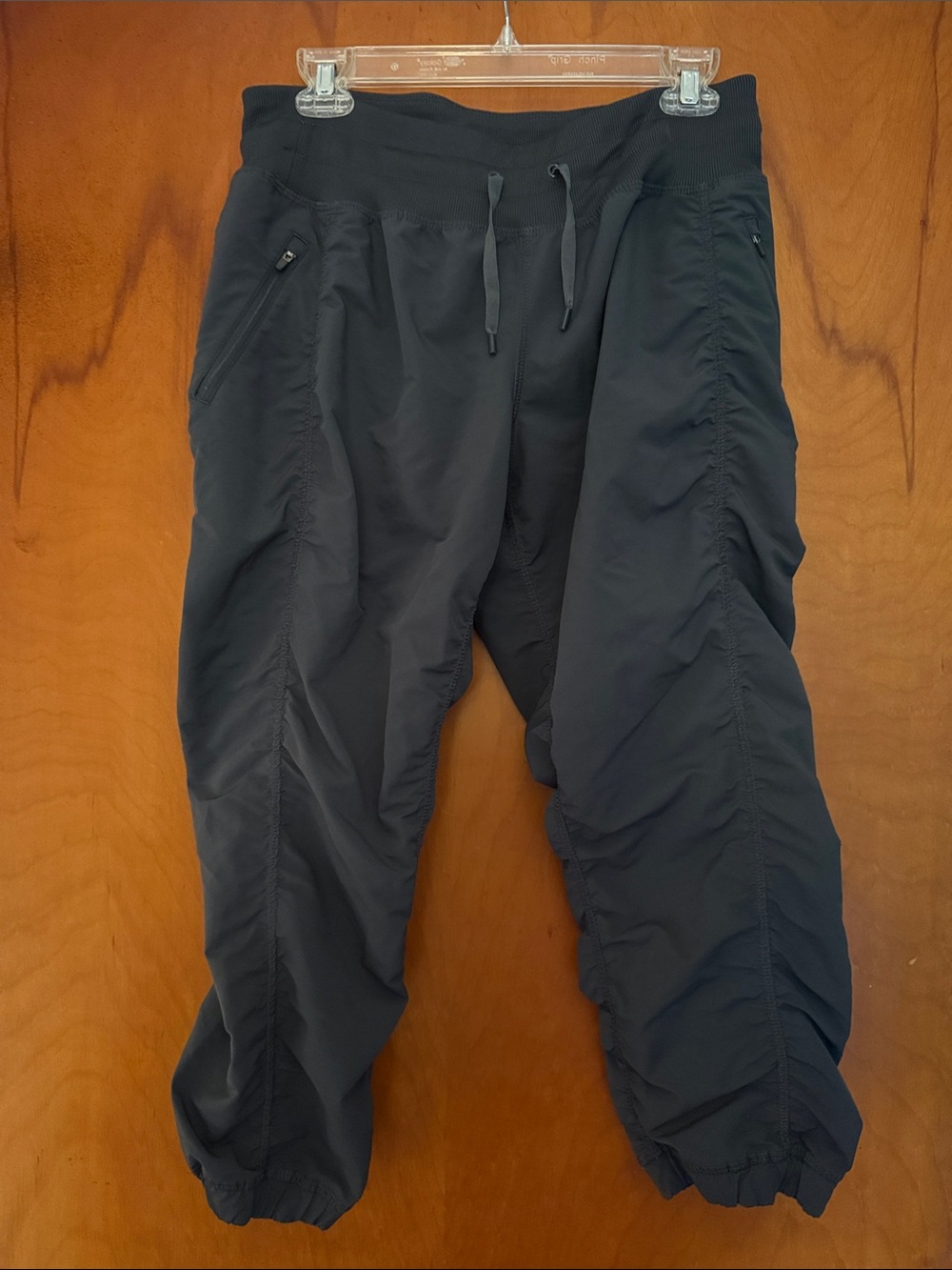 Women’s Gray Drawstring Active Scrunch Leg Pants